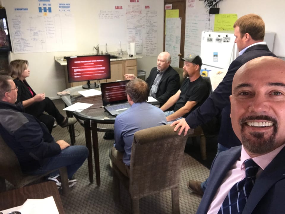 Armando Juarez presenting an incentive program in a client working session